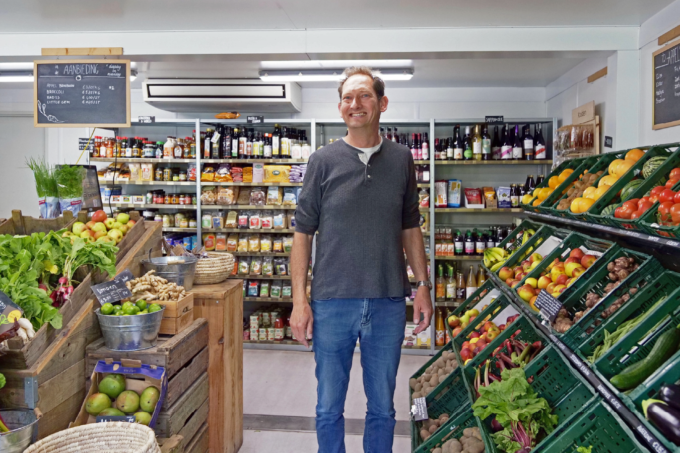pieter jagtman in de winkel van de moestuin utrecht